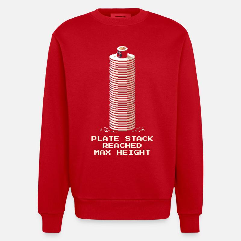 Tellerstapel Maximum | Running Sushi - Heavyweight Oversized Organic Crew Neck Made in EU - Rot