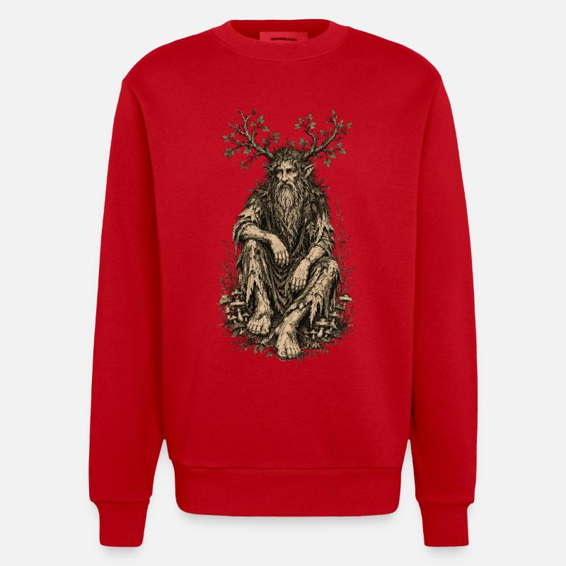 Assis Leshy - Sweat bio épais oversize fabriqué en UE - rouge
