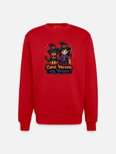 Hexen-Meute - Heavyweight Oversized Organic Crew Neck Made in EU - Rot