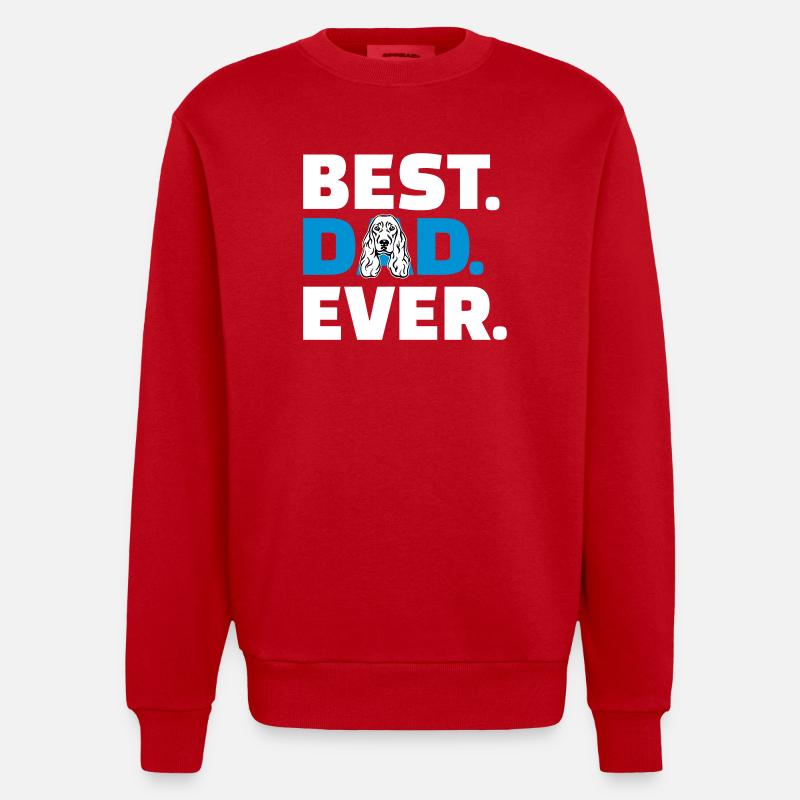 Cocker Spaniel - Heavyweight Oversized Organic Crew Neck Made in EU - Rot
