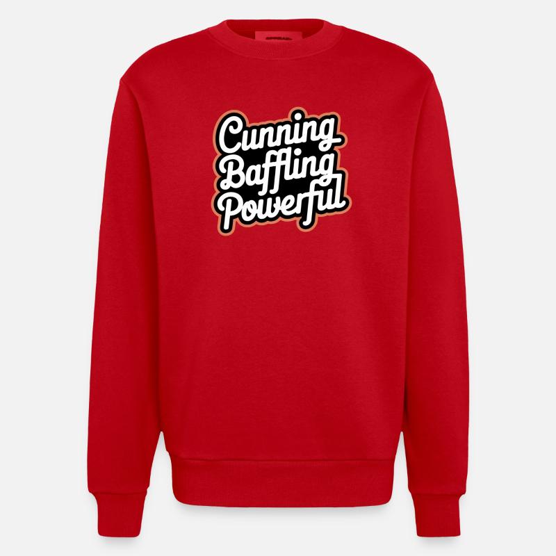 Cunning Baffling Powerful 8 - Heavyweight Oversized Organic Crew Neck Made in EU - Rot