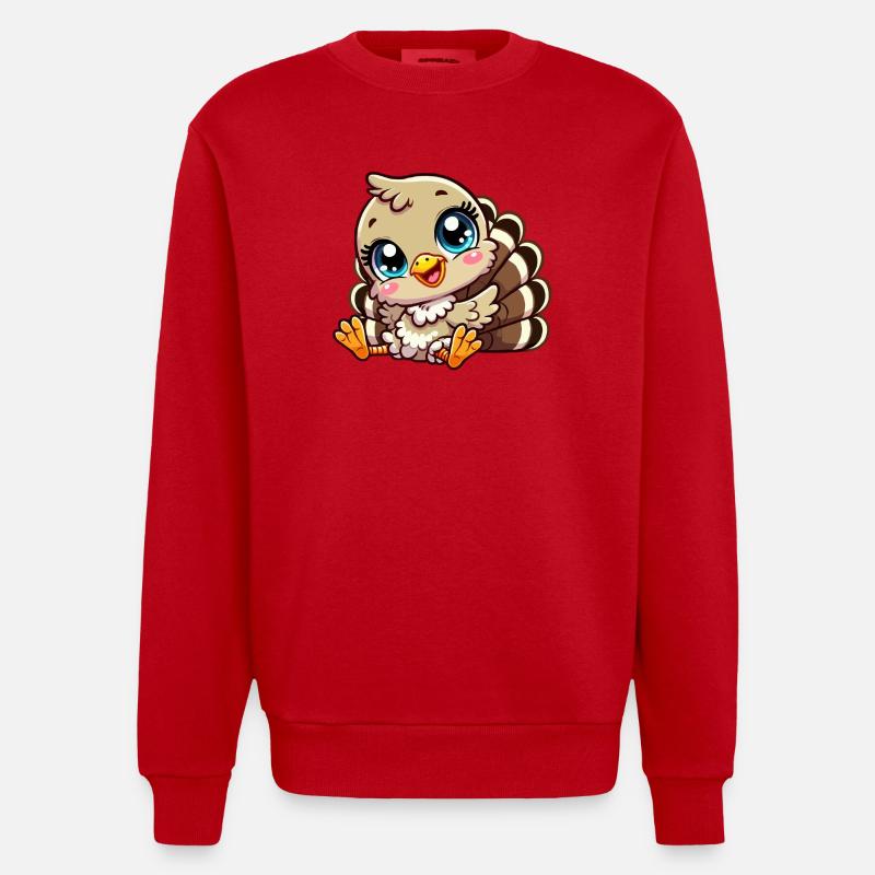 Bébé dinde - Sweat bio épais oversize fabriqué en UE - rouge