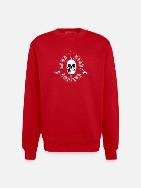 Night Lovell skull - Heavyweight Oversized Organic Crew Neck Made in EU - Rot