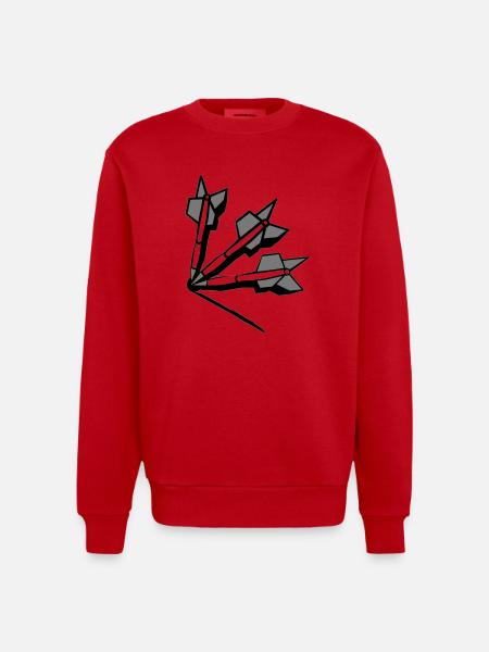 darten - Heavyweight Oversized Organic Crew Neck Made in EU - Rot