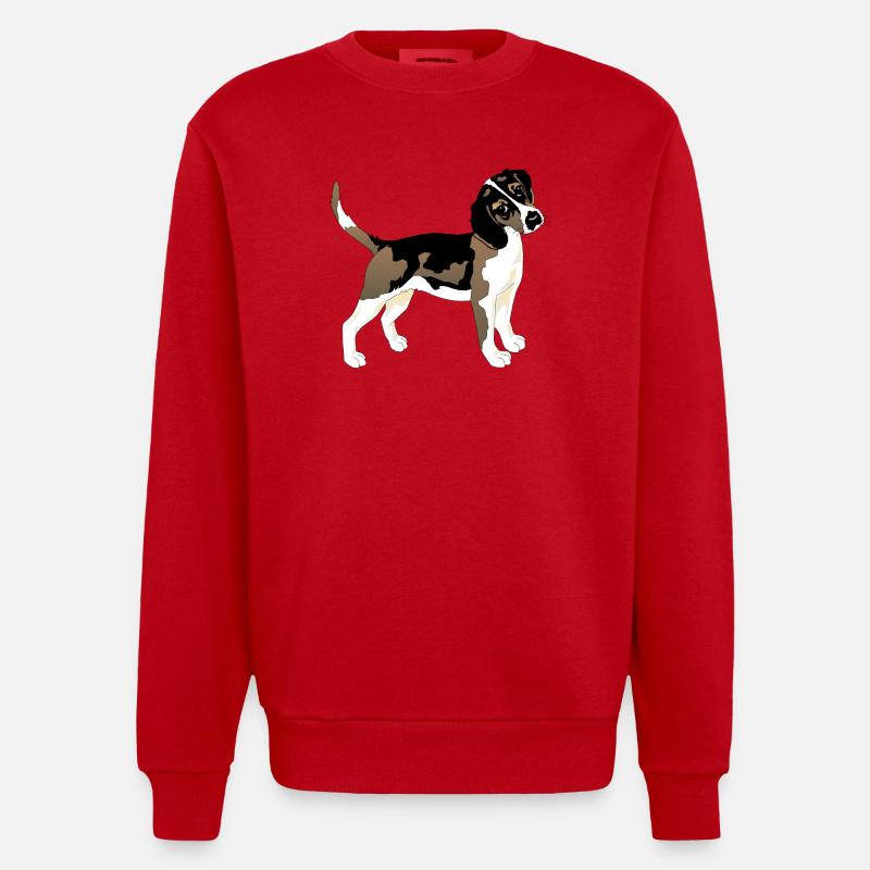 Chien - Sweat bio épais oversize fabriqué en UE - rouge
