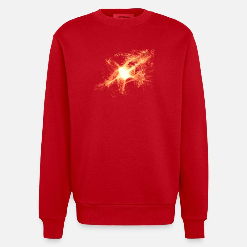 Explosion - Heavyweight Oversized Organic Crew Neck Made in EU - Rot