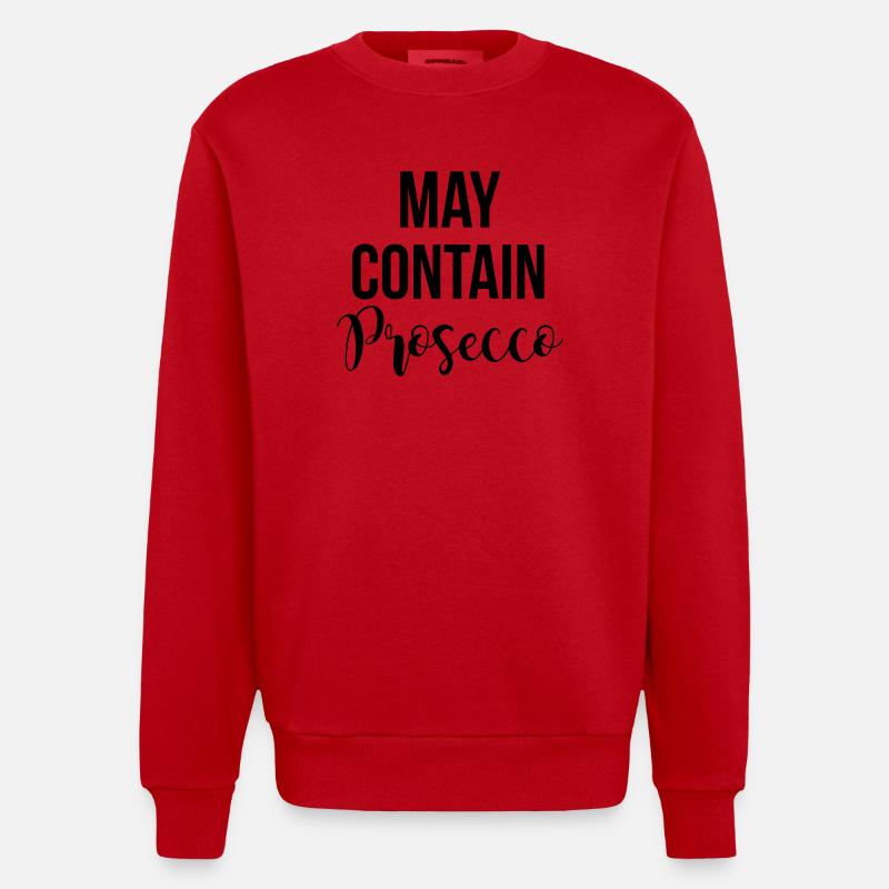 Prosecco - Sweat bio épais oversize fabriqué en UE - rouge
