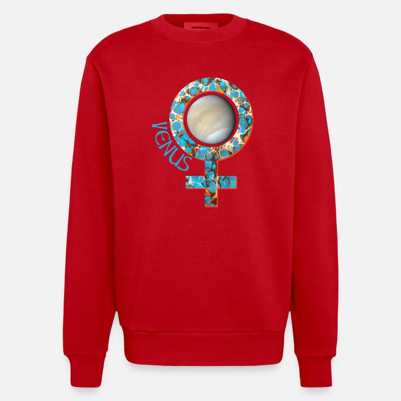 vénus e 276 - Sweat bio épais oversize fabriqué en UE - rouge