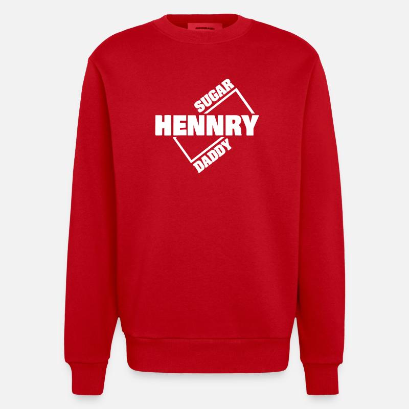 Sugar Daddy Hennry - Sweat bio épais oversize fabriqué en UE - rouge
