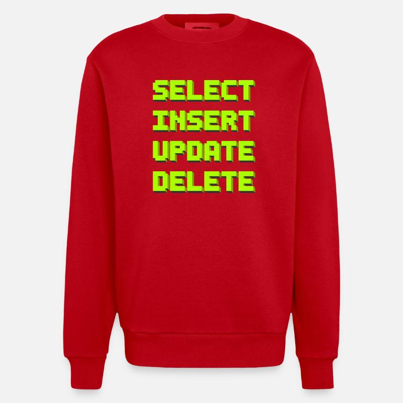 SQL pixelart - Heavyweight Oversized Organic Crew Neck Made in EU - Rot