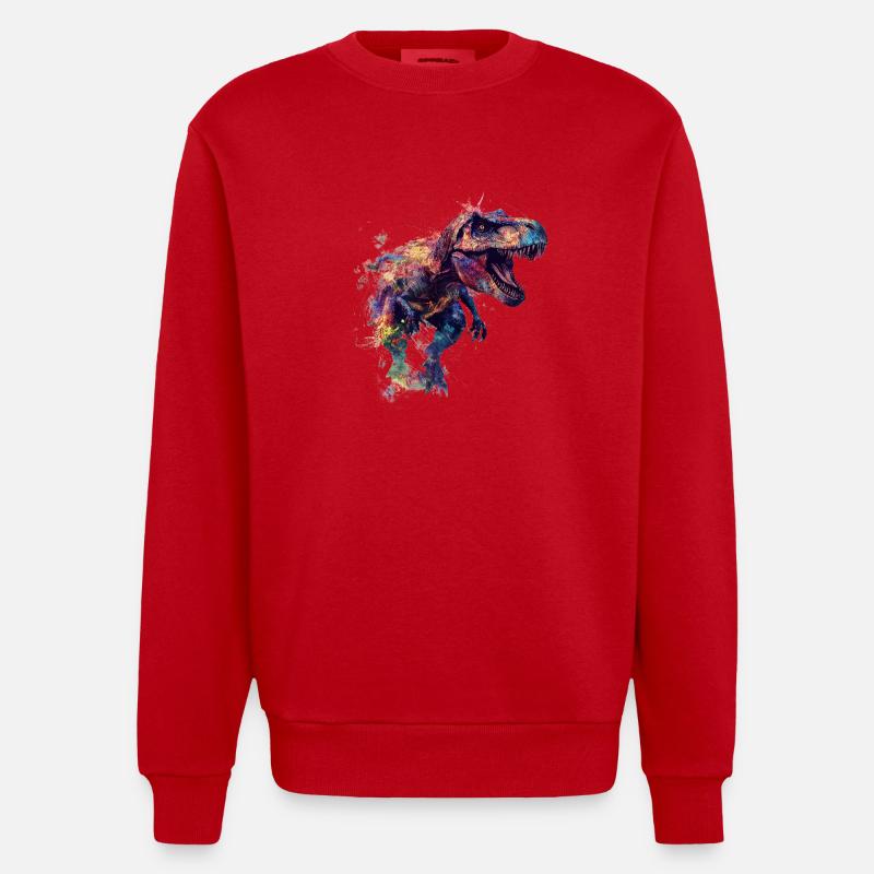 T Rex Blobs - Sweat bio épais oversize fabriqué en UE - rouge