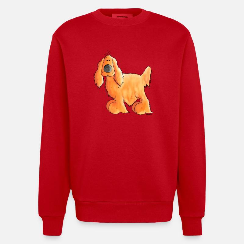 Cocker Spaniel Anglais - Chien - Sweat bio épais oversize fabriqué en UE - rouge
