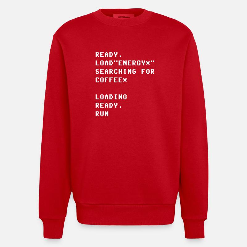 Ready Load Run - Heavyweight Oversized Organic Crew Neck Made in EU - Rot