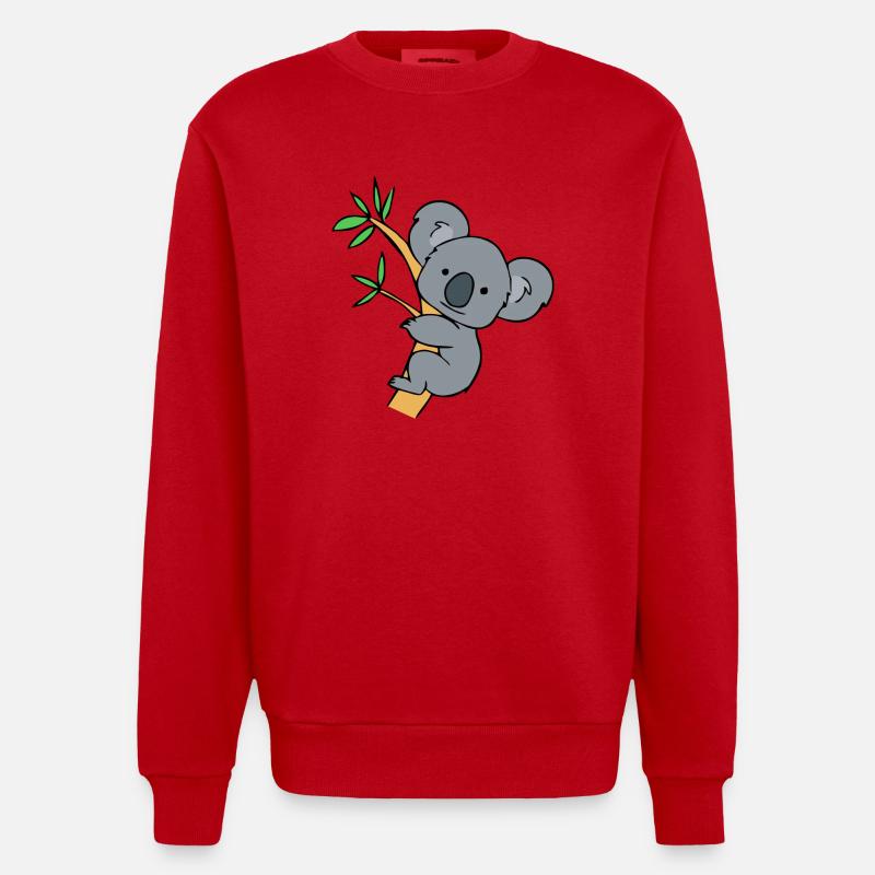 KOALA Bear 2 - Sweat bio épais oversize fabriqué en UE - rouge