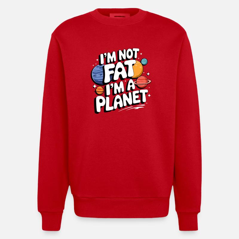 Planète Système solaire Astronomie Espace - Sweat bio épais oversize fabriqué en UE - rouge