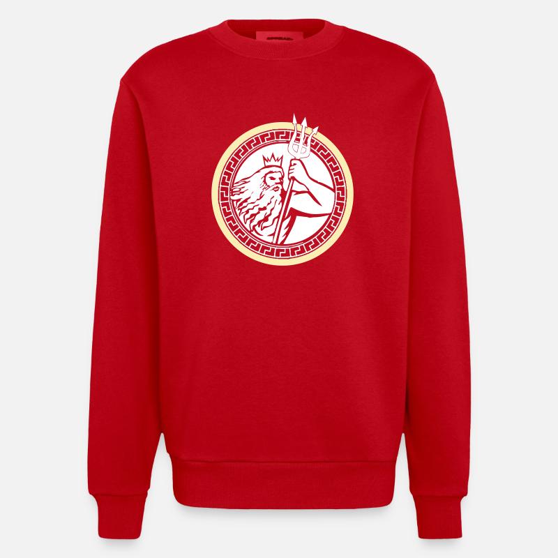 Poséidon Triton - Sweat bio épais oversize fabriqué en UE - rouge