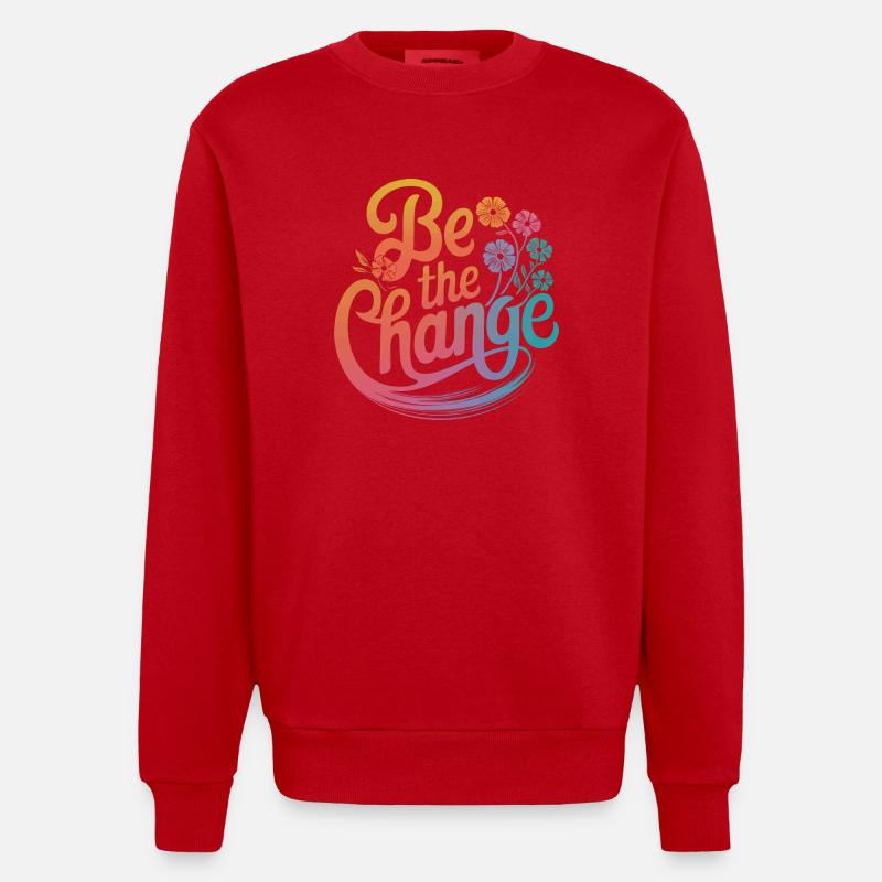 Altruisme Don désintéressé Donner d’école - Sweat bio épais oversize fabriqué en UE - rouge