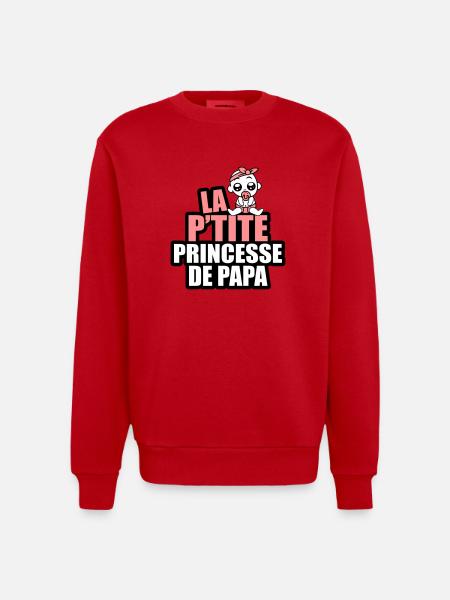 la p'tite princesse de papa - Sweat bio épais oversize fabriqué en UE - rouge