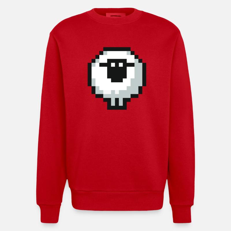 Pixel Mouton - Sweat bio épais oversize fabriqué en UE - rouge