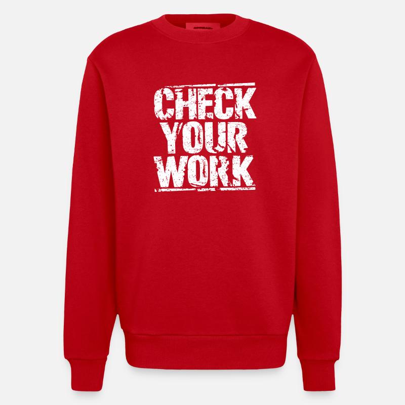 Mathelehrer Inspiration - Heavyweight Oversized Organic Crew Neck Made in EU - Rot