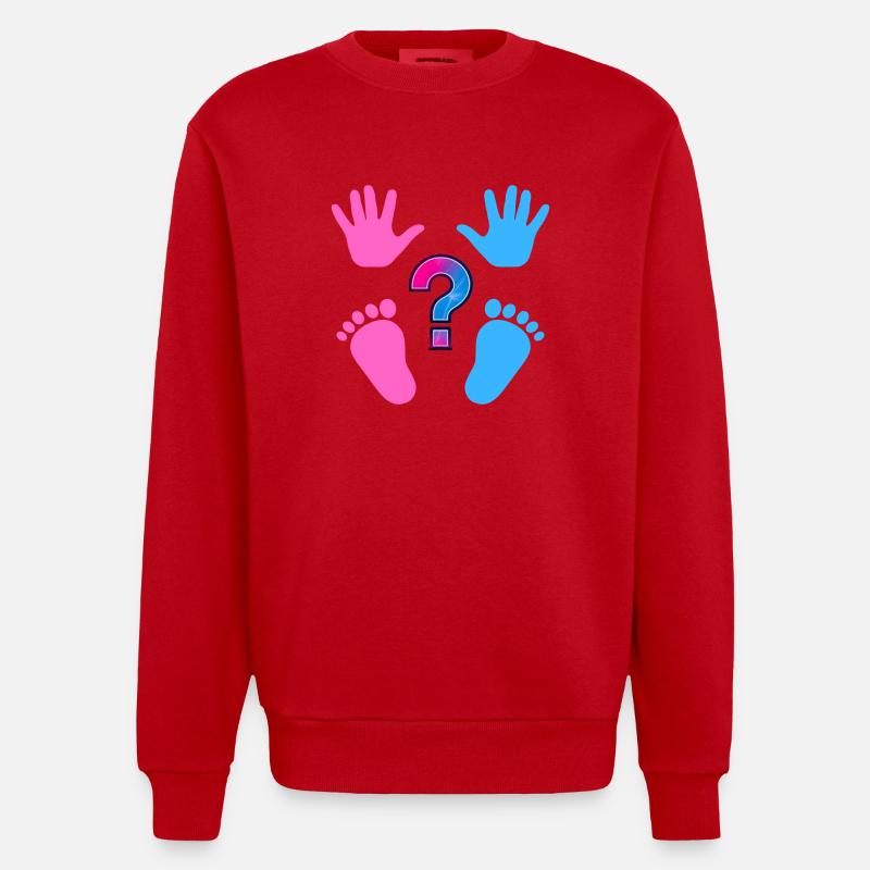 Mädchen oder Junge - Heavyweight Oversized Organic Crew Neck Made in EU - Rot
