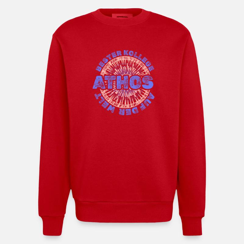 Cadeau pour Athos - Sweat bio épais oversize fabriqué en UE - rouge