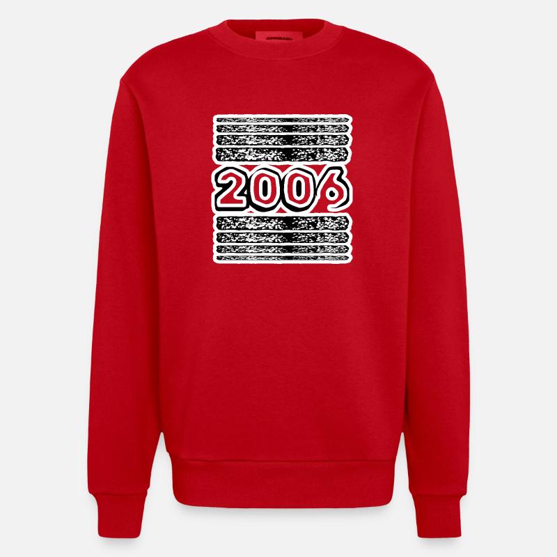 2006 - Sweat bio épais oversize fabriqué en UE - rouge