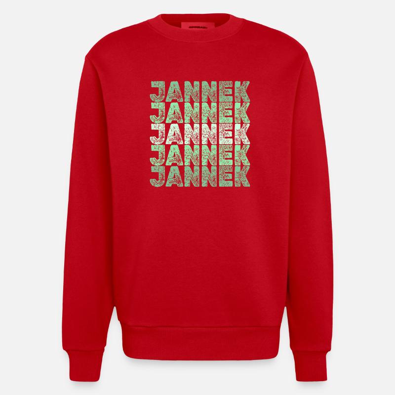Jannek - Sweat bio épais oversize fabriqué en UE - rouge