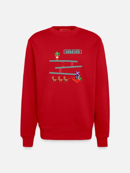 Santa Kong - Heavyweight Oversized Organic Crew Neck Made in EU - Rot