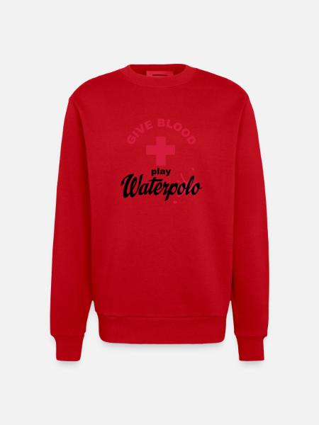 water polo - Heavyweight Oversized Organic Crew Neck Made in EU - Rot