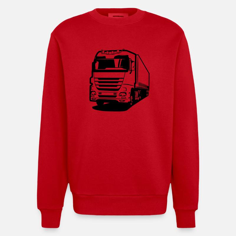 Camion camion - Sweat bio épais oversize fabriqué en UE - rouge