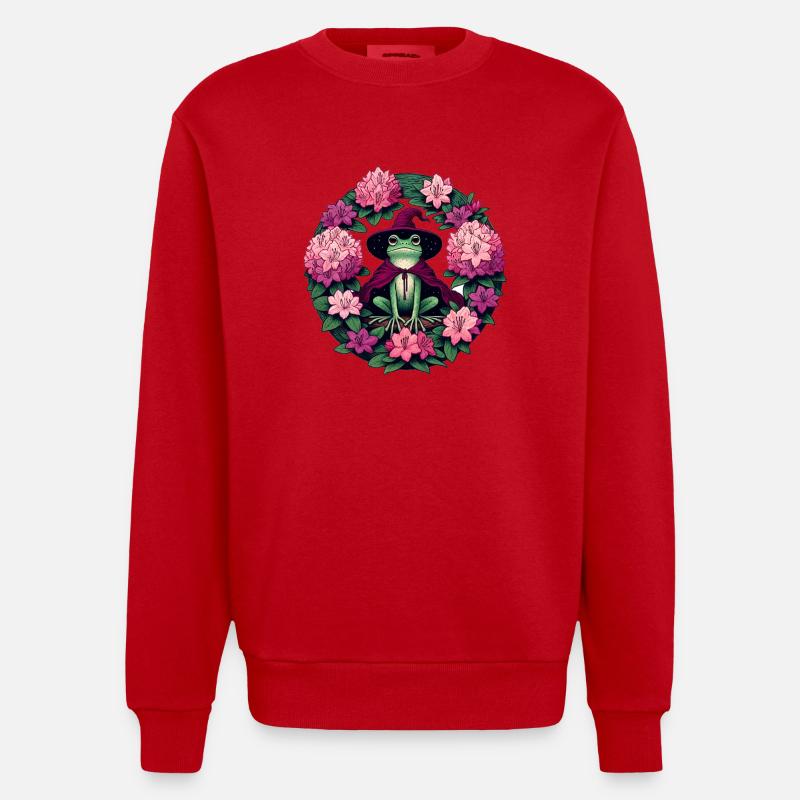 Frosch-Zauberer - Heavyweight Oversized Organic Crew Neck Made in EU - Rot