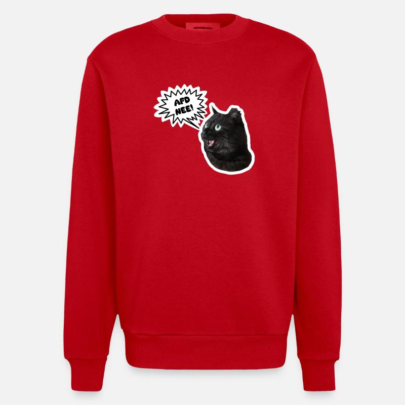 AFD Nee! - Heavyweight Oversized Organic Crew Neck Made in EU - Rot