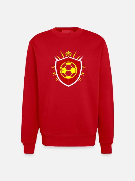Soccer Logo Team - Heavyweight Oversized Organic Crew Neck Made in EU - red