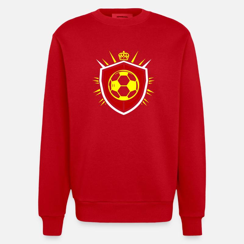 Fussball Logo Mannschaft - Heavyweight Oversized Organic Crew Neck Made in EU - Rot