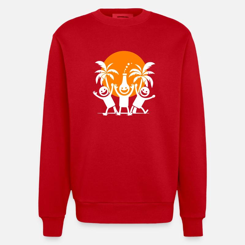 Fête Équipe Vacances - Sweat bio épais oversize fabriqué en UE - rouge