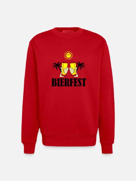 bierfest 02 - Heavyweight Oversized Organic Crew Neck Made in EU - Rot