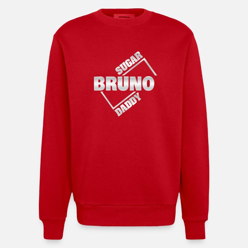 Bruno en sugar daddy - Sweat bio épais oversize fabriqué en UE - rouge