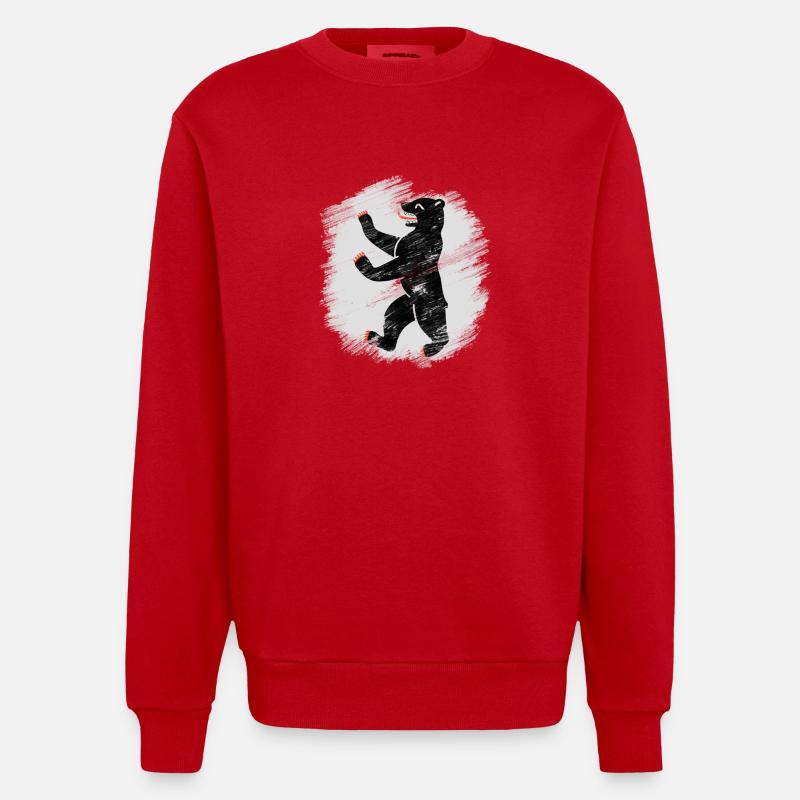 Berlin - Heavyweight Oversized Organic Crew Neck Made in EU - Rot