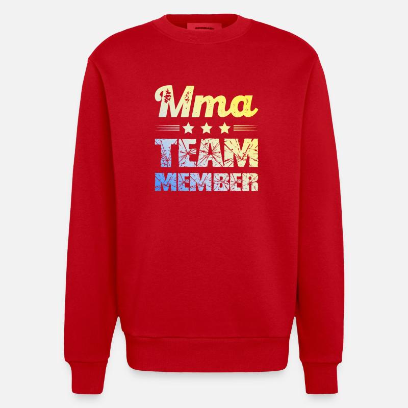 L’équipe Mma - Sweat bio épais oversize fabriqué en UE - rouge