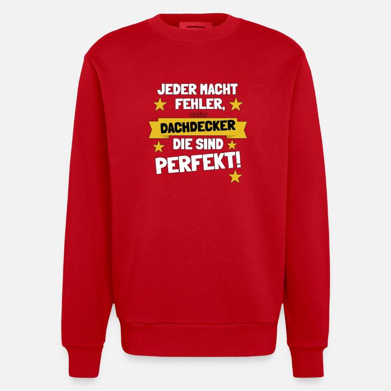 Couvreurs – Ils sont parfaits ! - Sweat bio épais oversize fabriqué en UE - rouge