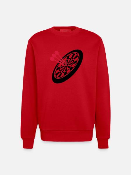 Dart Sport - Heavyweight Oversized Organic Crew Neck Made in EU - red