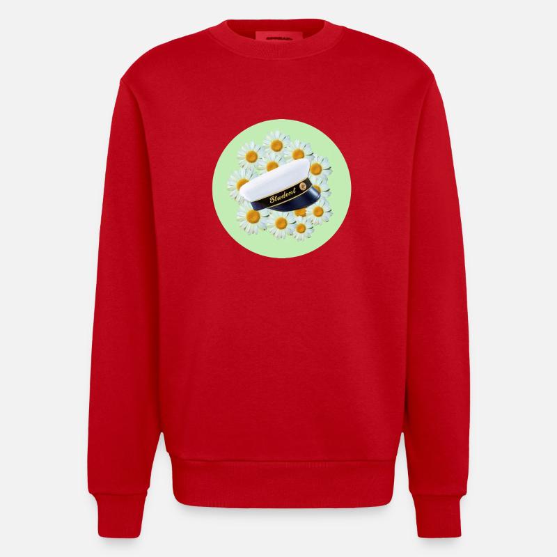 Abschlussfeier 2024 Abiturfeier - Heavyweight Oversized Organic Crew Neck Made in EU - Rot