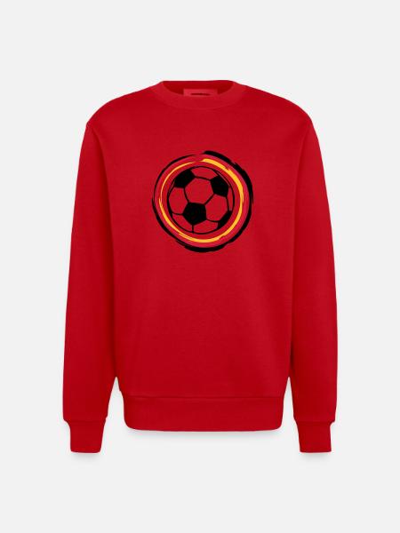 Fussball (Deutschland) - Heavyweight Oversized Organic Crew Neck Made in EU - Rot