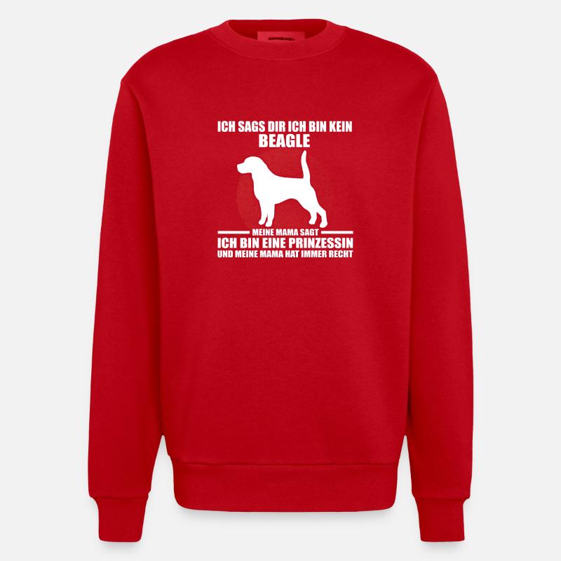 BEAGLE - Heavyweight Oversized Organic Crew Neck Made in EU - Rot