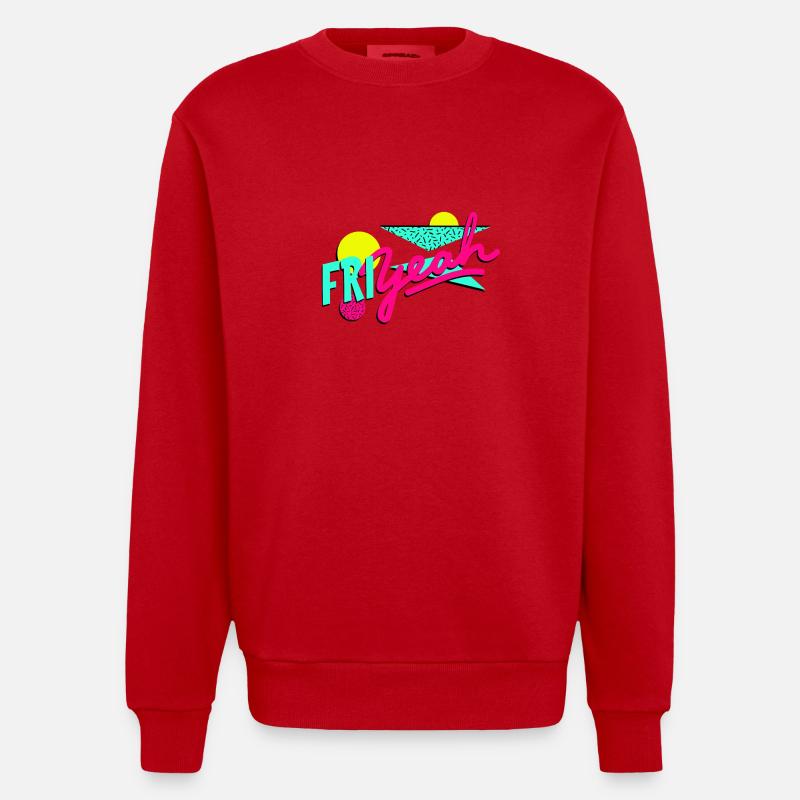 friyeah - Heavyweight Oversized Organic Crew Neck Made in EU - Rot