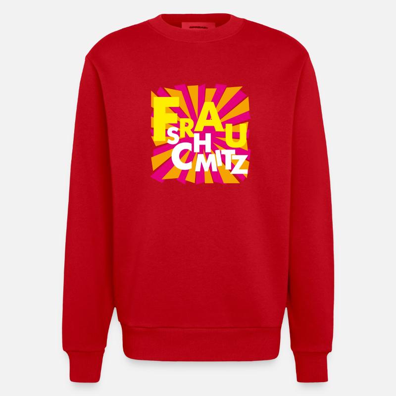 Frau Schmitz - Heavyweight Oversized Organic Crew Neck Made in EU - Rot