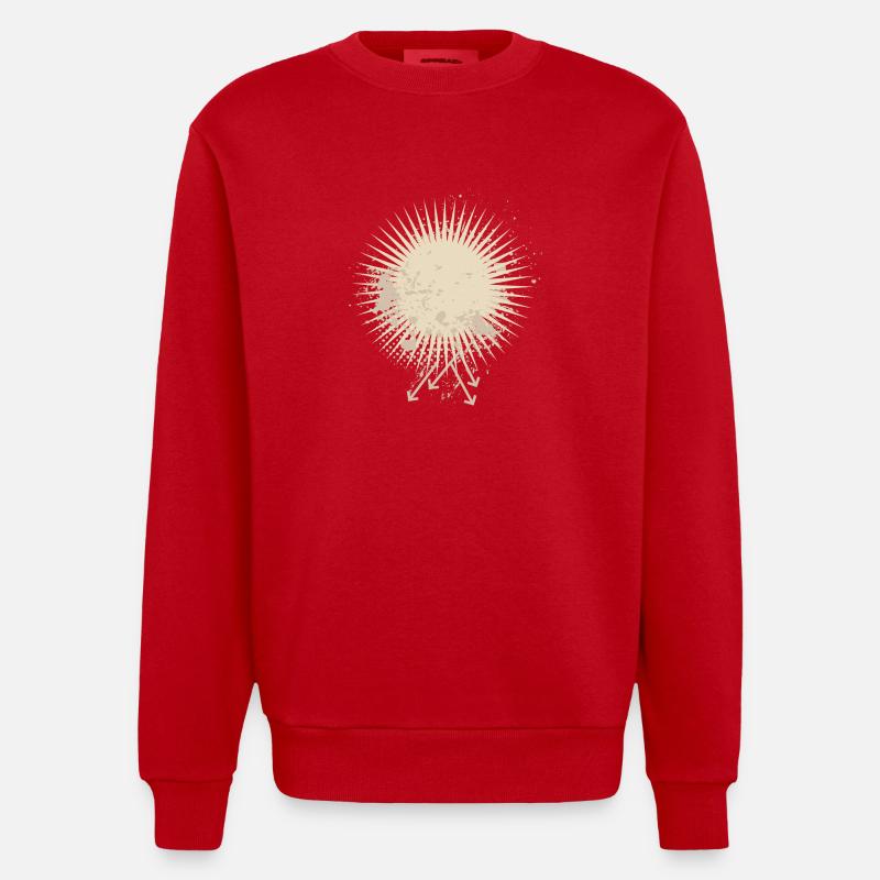 Vector background de - Heavyweight Oversized Organic Crew Neck Made in EU - Rot