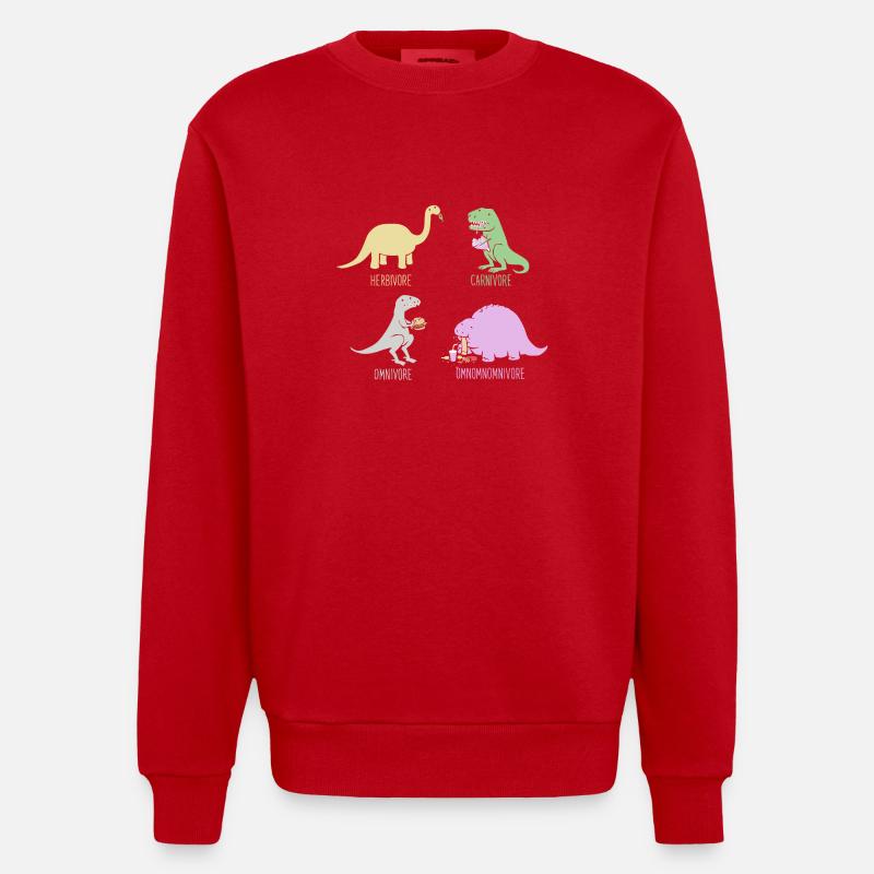 Omnomnivore - Heavyweight Oversized Organic Crew Neck Made in EU - Rot