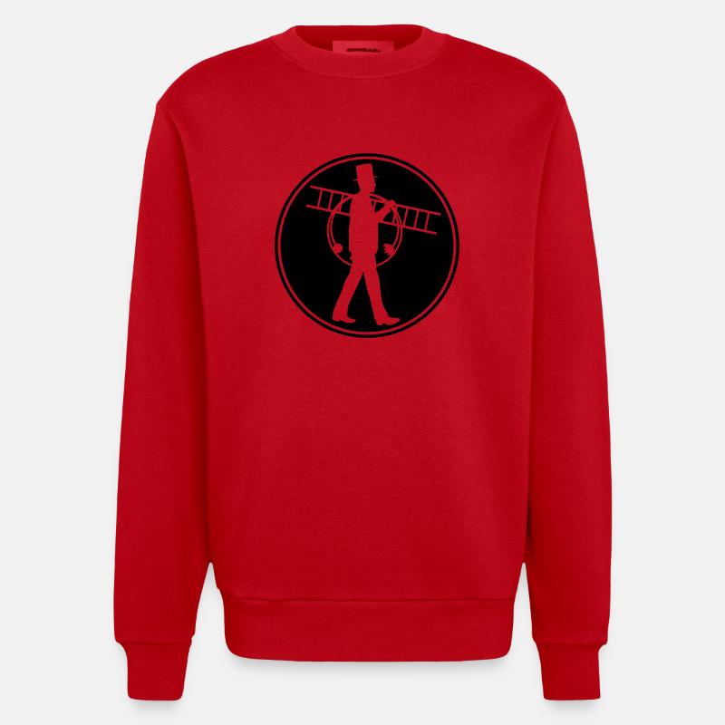 schornsteinfeger_012015_b_2c - Heavyweight Oversized Organic Crew Neck Made in EU - Rot